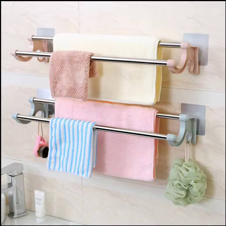54cm self adhesive Double Pole Towel Holder