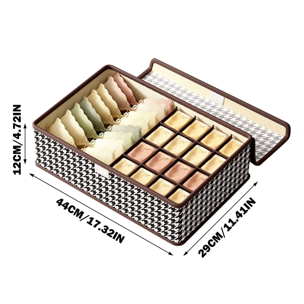 17 grid foldable undergarment organizer