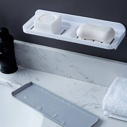 Wall-Mounted Self-Adhesive
 Bathroom Soap Dish Storage Organizer.
