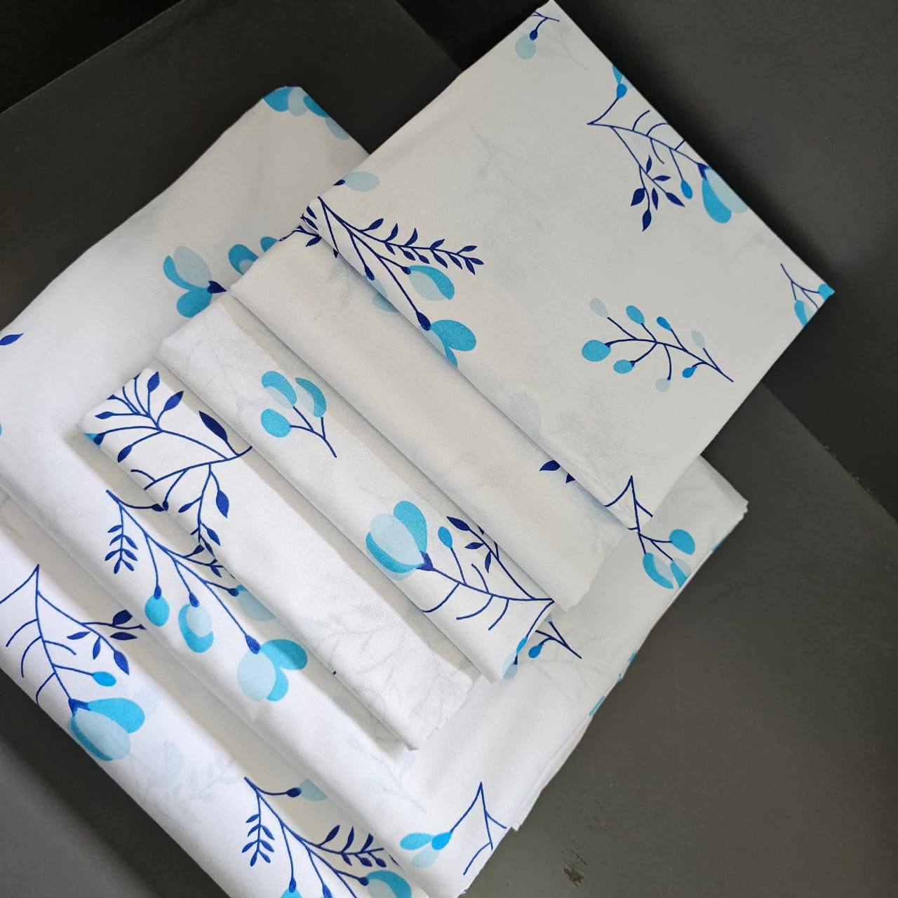 Two Flat Bedsheet Both Printed 
4 Pillowcases