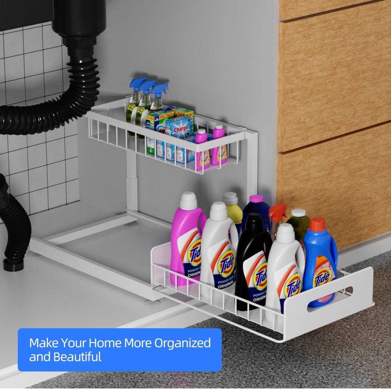 2 Tire Multipurpose Organizer With Slide Rails