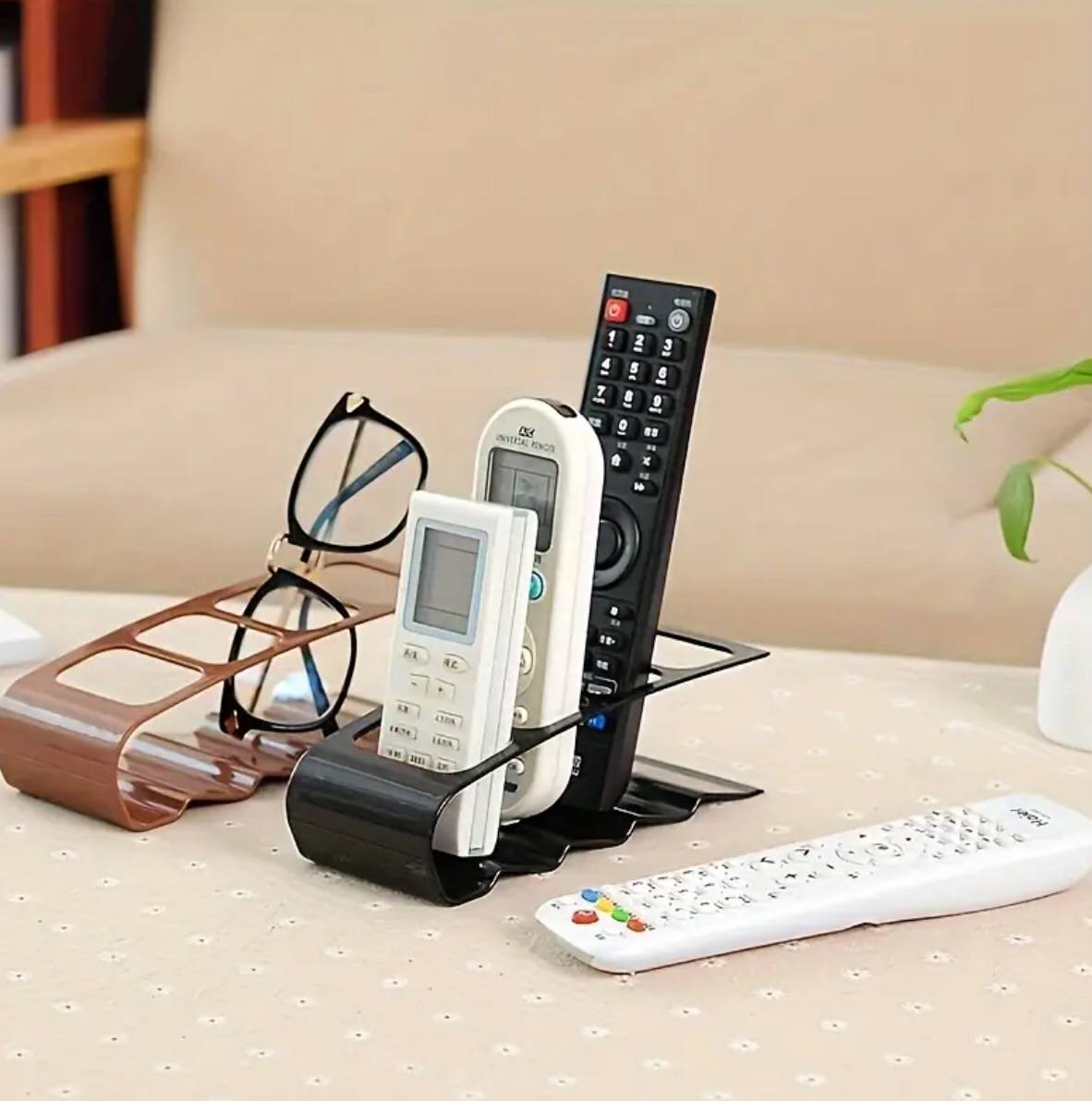 4 Slots Plastic Remote Control Holder