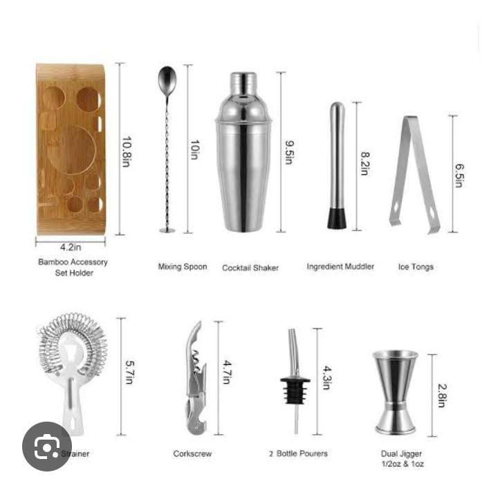 12pcs set Bar tender kit cocktail shaker