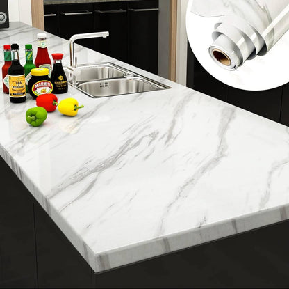 Adhesive marble wall paper roll