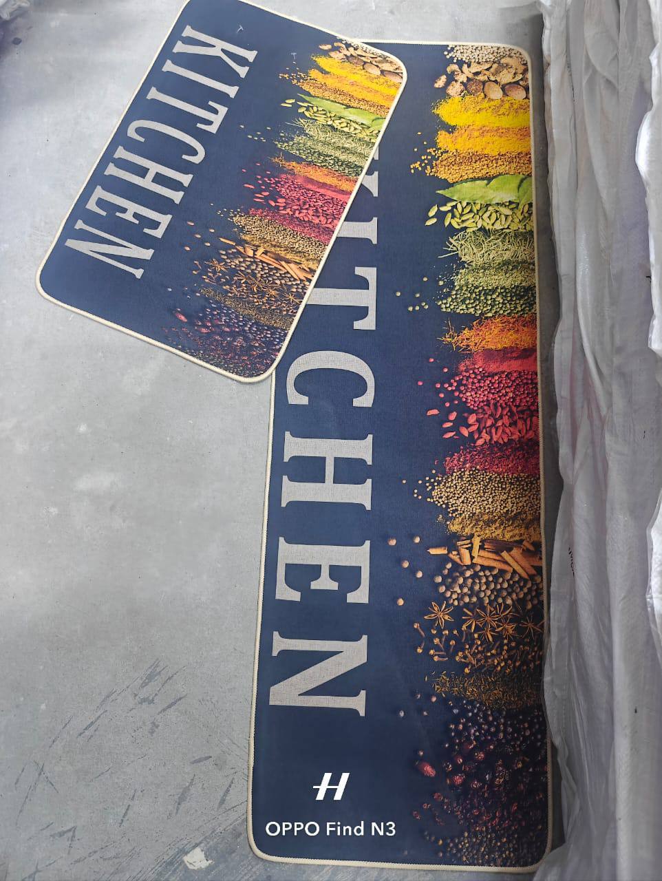 2pcs Rubber Binded kitchen mats