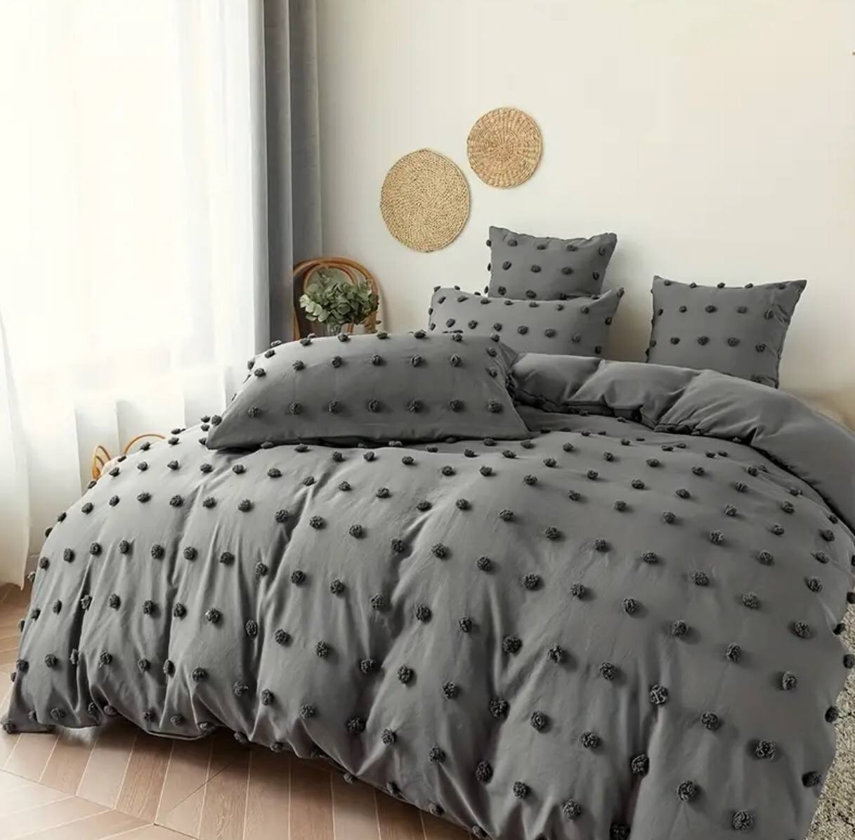 3 pcs set  Grey duvet cover