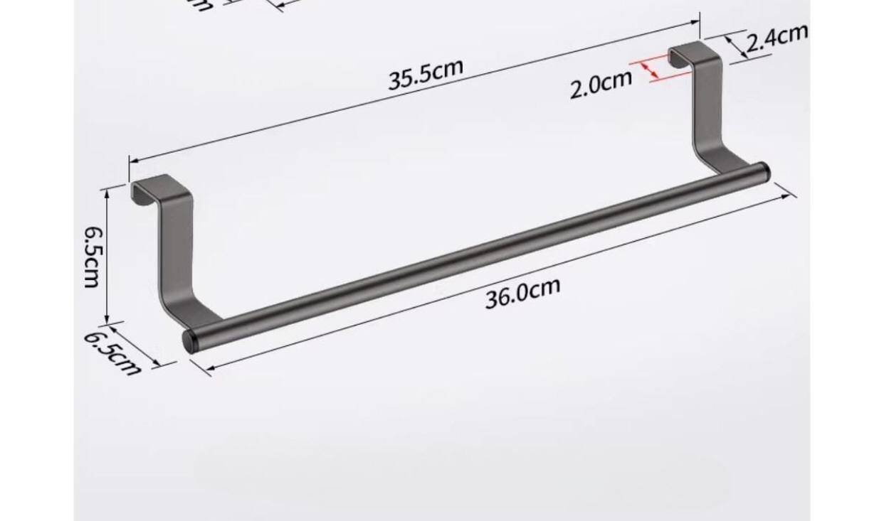 36cm Kitchen cabinet door towel bar