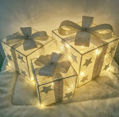 3pcs set lighted gift box