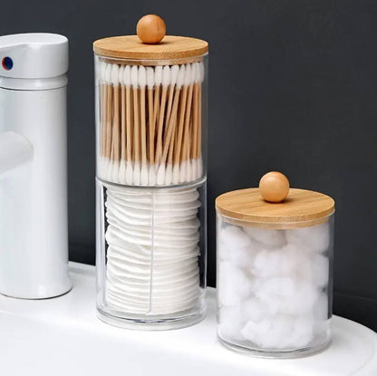 2pc cotton pad holder jars