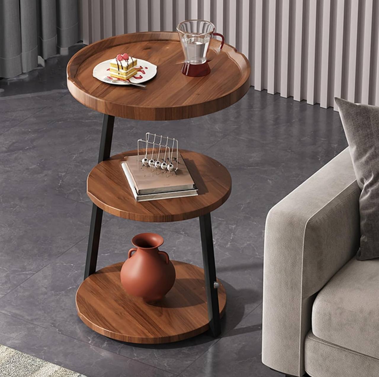 3 Tier Wooden Side Table