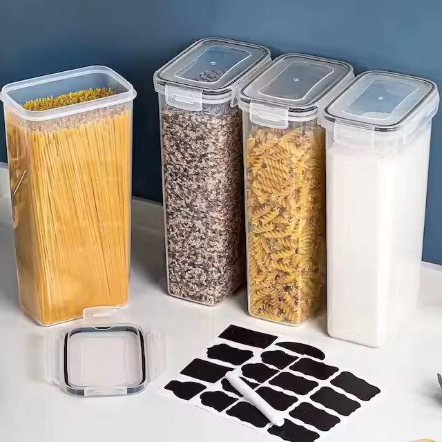 4pcs food storage containers with
Pantry stickers