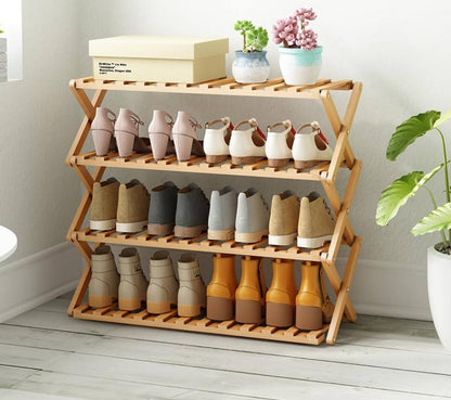 4 Tier Stackable Shoe Rack.