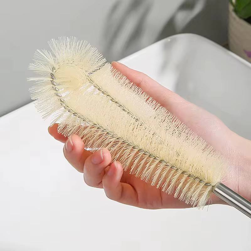 4 pcs Long Wooden handle bottle cleaning brushes