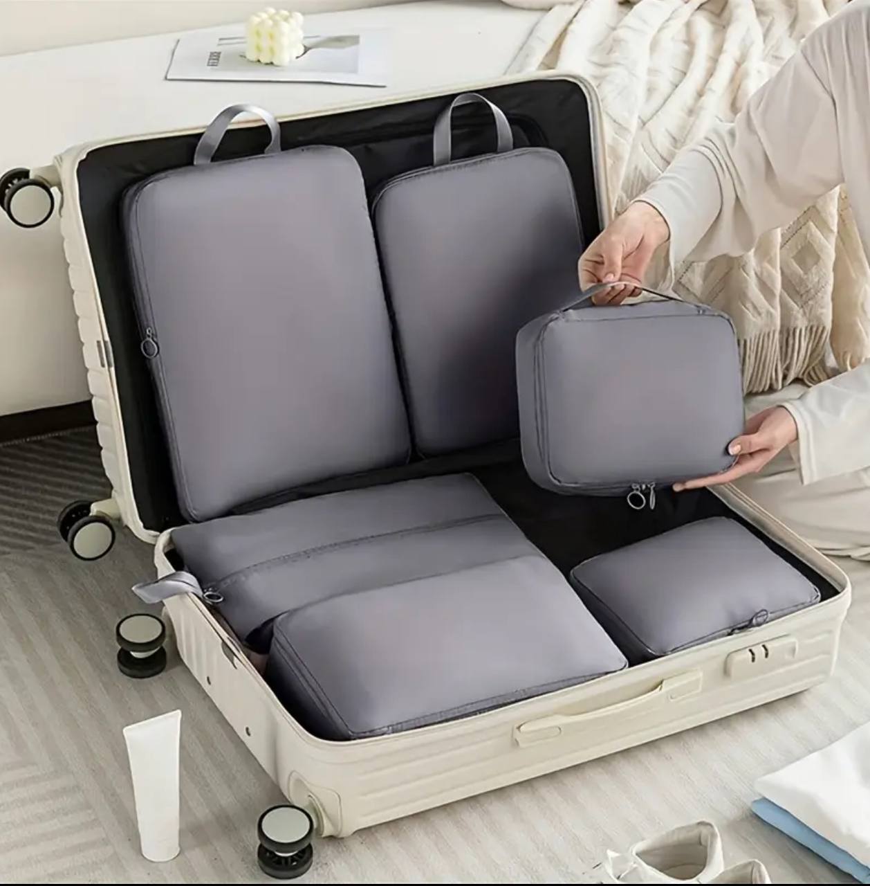 6pcs set compressible Luggage travel bags