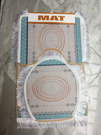 3 Piece Toilet Mat Set