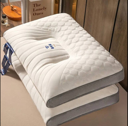 Washable 3D quilted cervical latex pillow