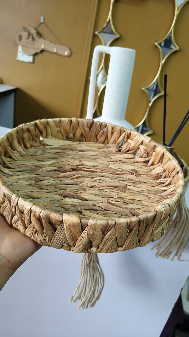 3Pcs Decorative Handmade Wicker Tray
Comes without handles