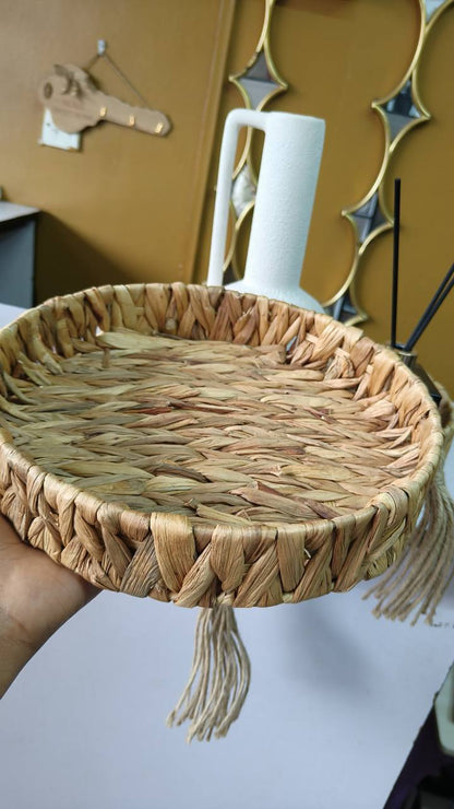 3Pcs Decorative Handmade Wicker Tray
Comes without handles