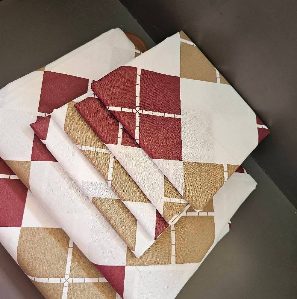 Two Flat Bedsheet Both Printed 
4 Pillowcases