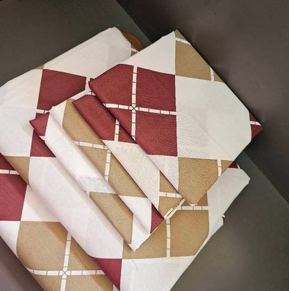 Two Flat Bedsheet Both Printed 
4 Pillowcases