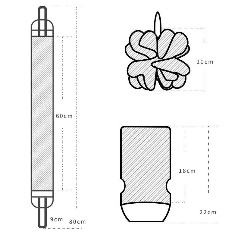 3pcs Body wash accessories.