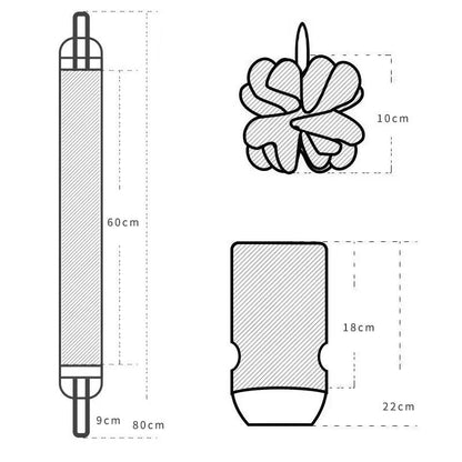 3pcs Body wash accessories.