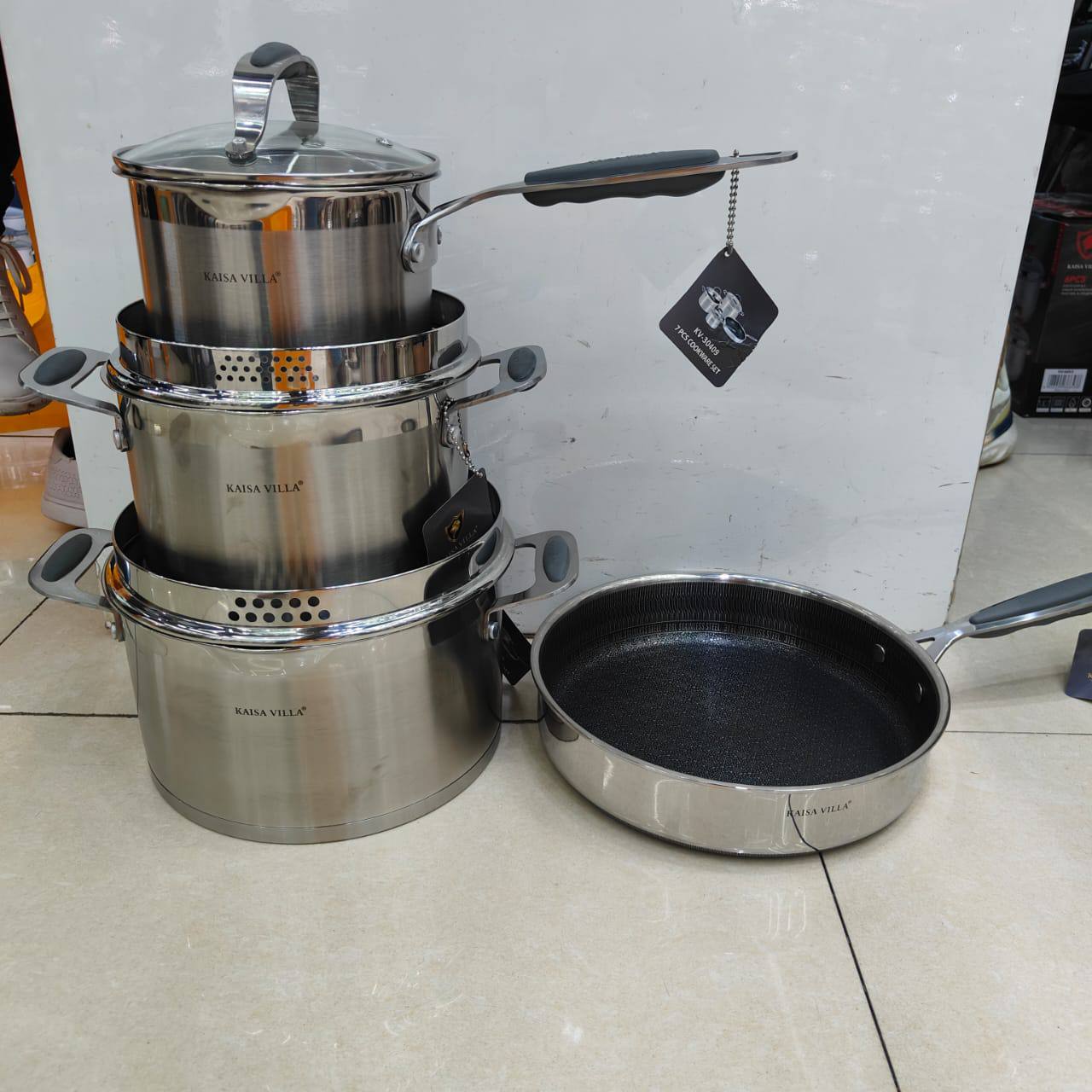 7 pcs Stainless steel Cooking pots