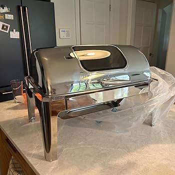 9L stainless steel silver Roll top with glass heat tempered windows