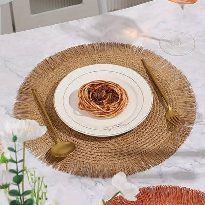 6PCS Round Jute Table Mat