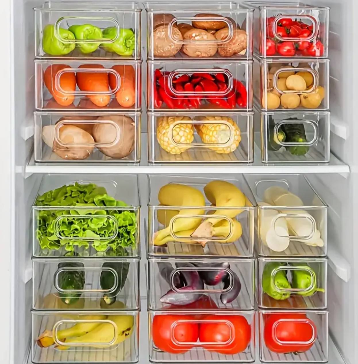 Acrylic fridge//shelves open containers