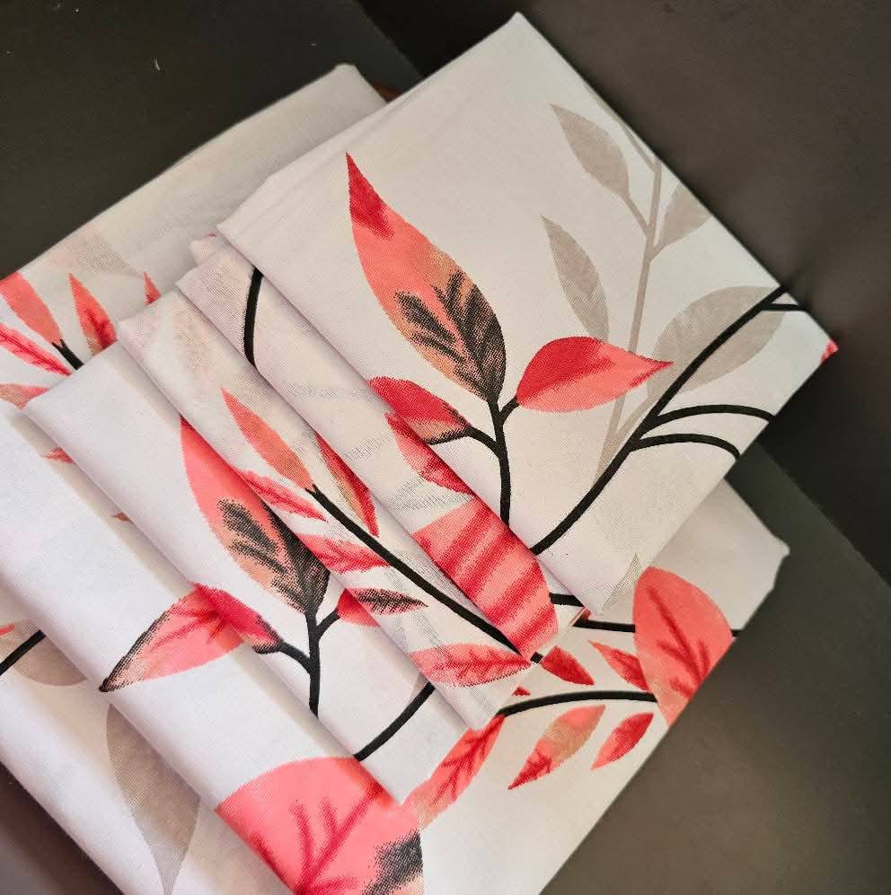 Two Flat Bedsheet Both Printed 
4 Pillowcases