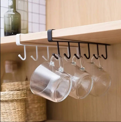 Under shelf metallic organizer