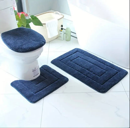A set of 3 pc antslip toilet mats