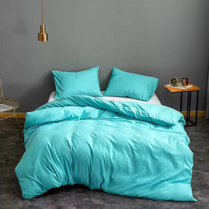 4pc Plain High Quality Duvet Cover Set (Soft Glam Edition)