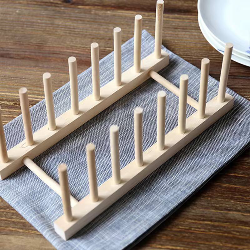 6 Slots Bamboo Plate Holder