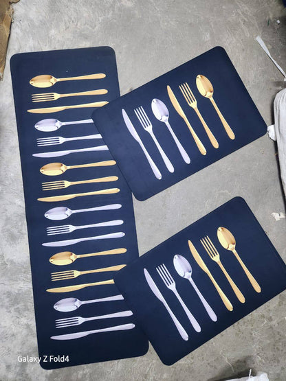 Unbinded kitchen mat 3pc
