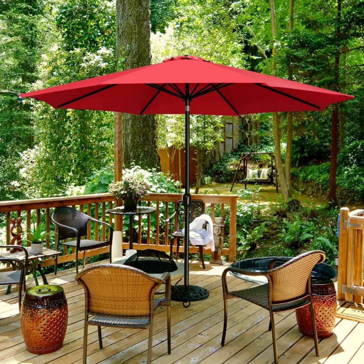 2.7M Parasol Replaceable Cloth Garden Umbrella