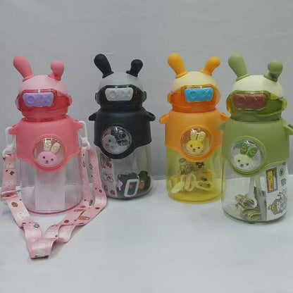 600ml Kids water bottles   with straws and carrier string