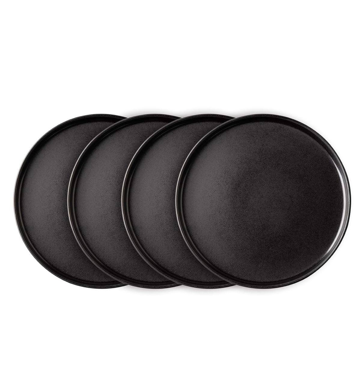 6 pcs set Black  Ceramic plates