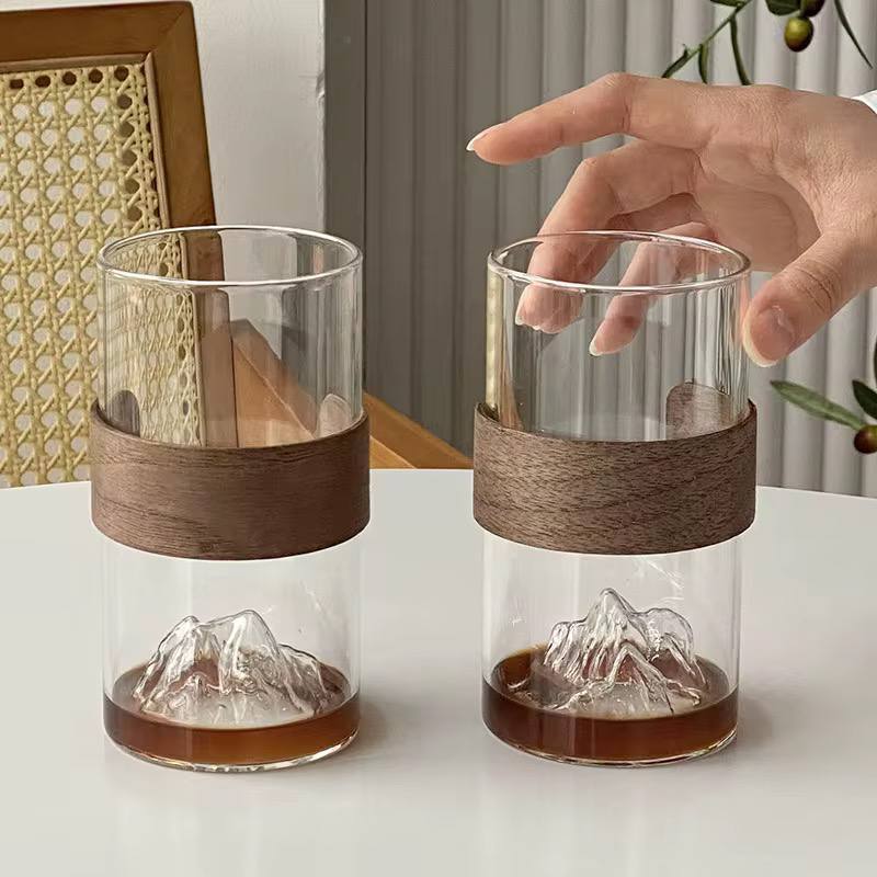 365ml mountain view glass cup