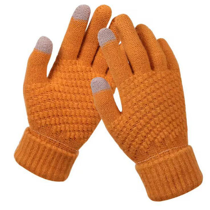 Winter Warm Touchscreen Gloves for Men and Women Fleece Lined Knit Wool Mittens