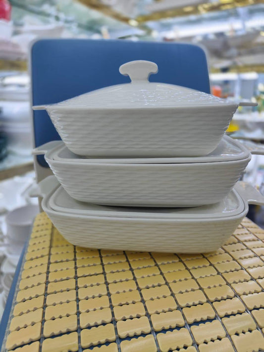 3pcs set ceramic dishes