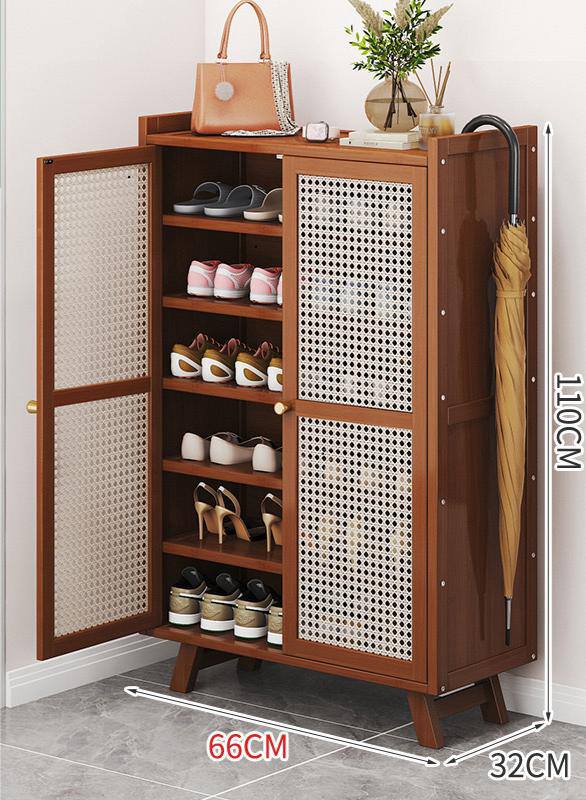 Wooden bamboo shoe rack / storage cabinet