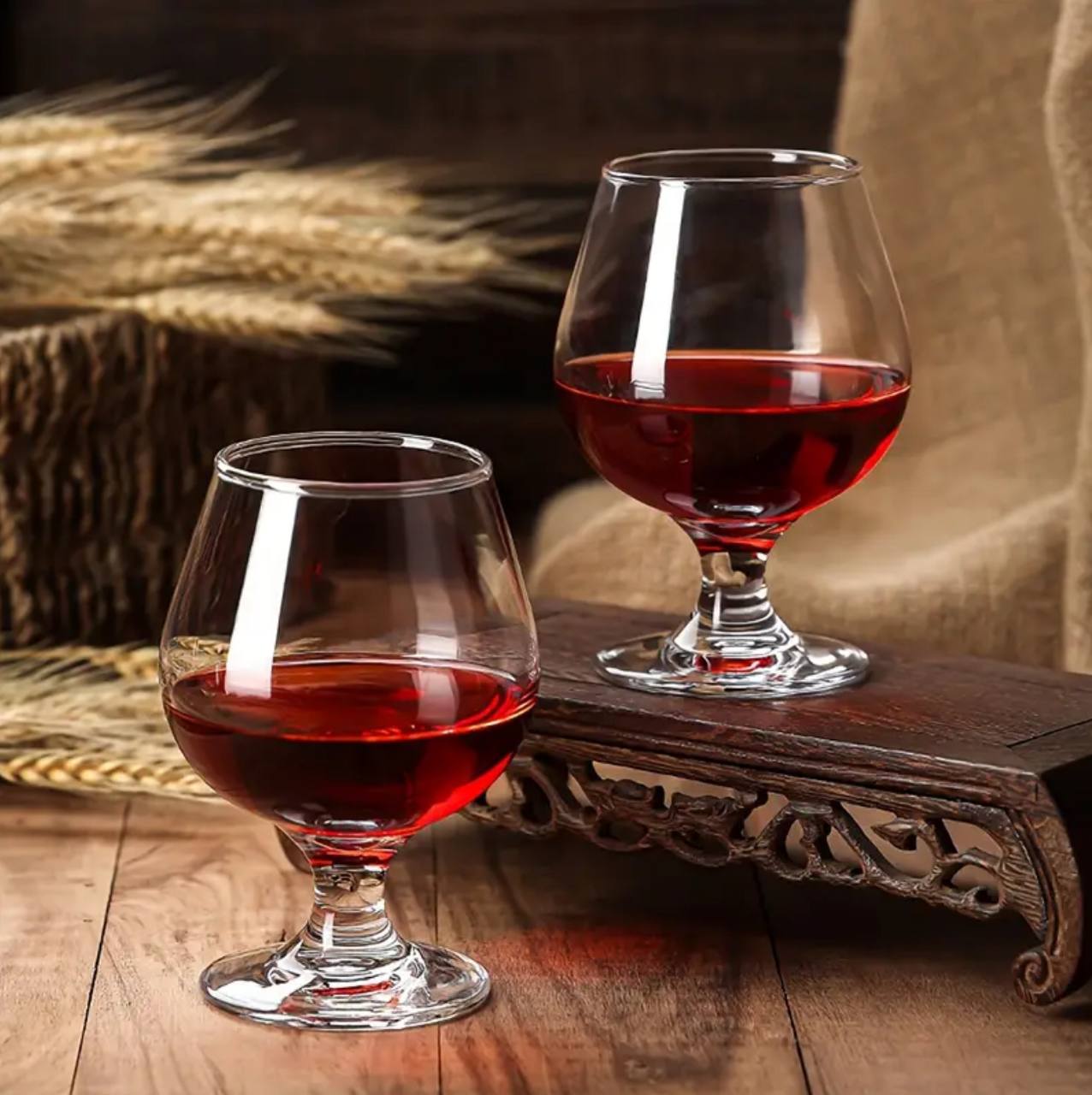 6pcs plain cognac glasses set