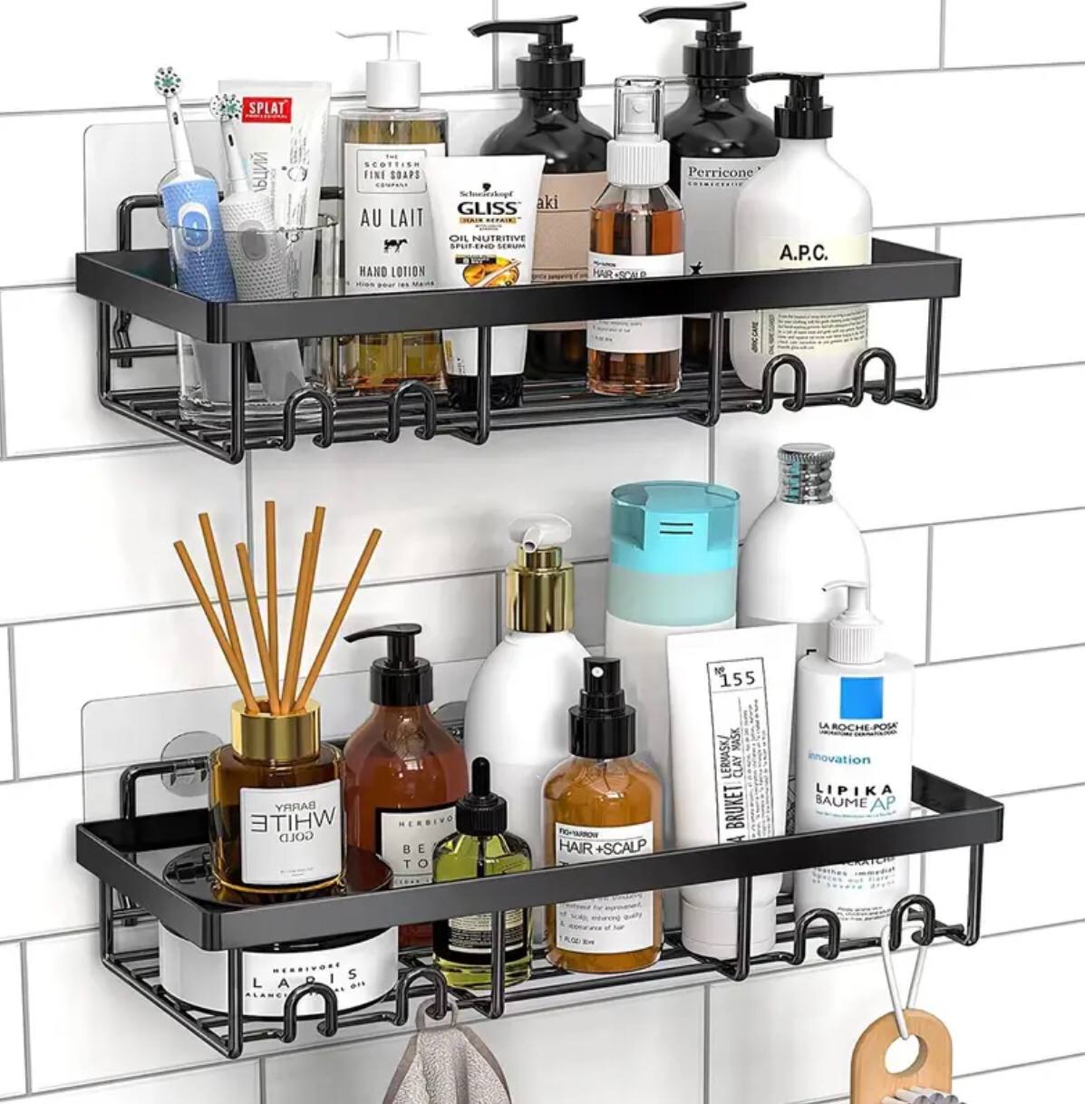 5pcs set Shower caddy shelf/Bathroom organizer