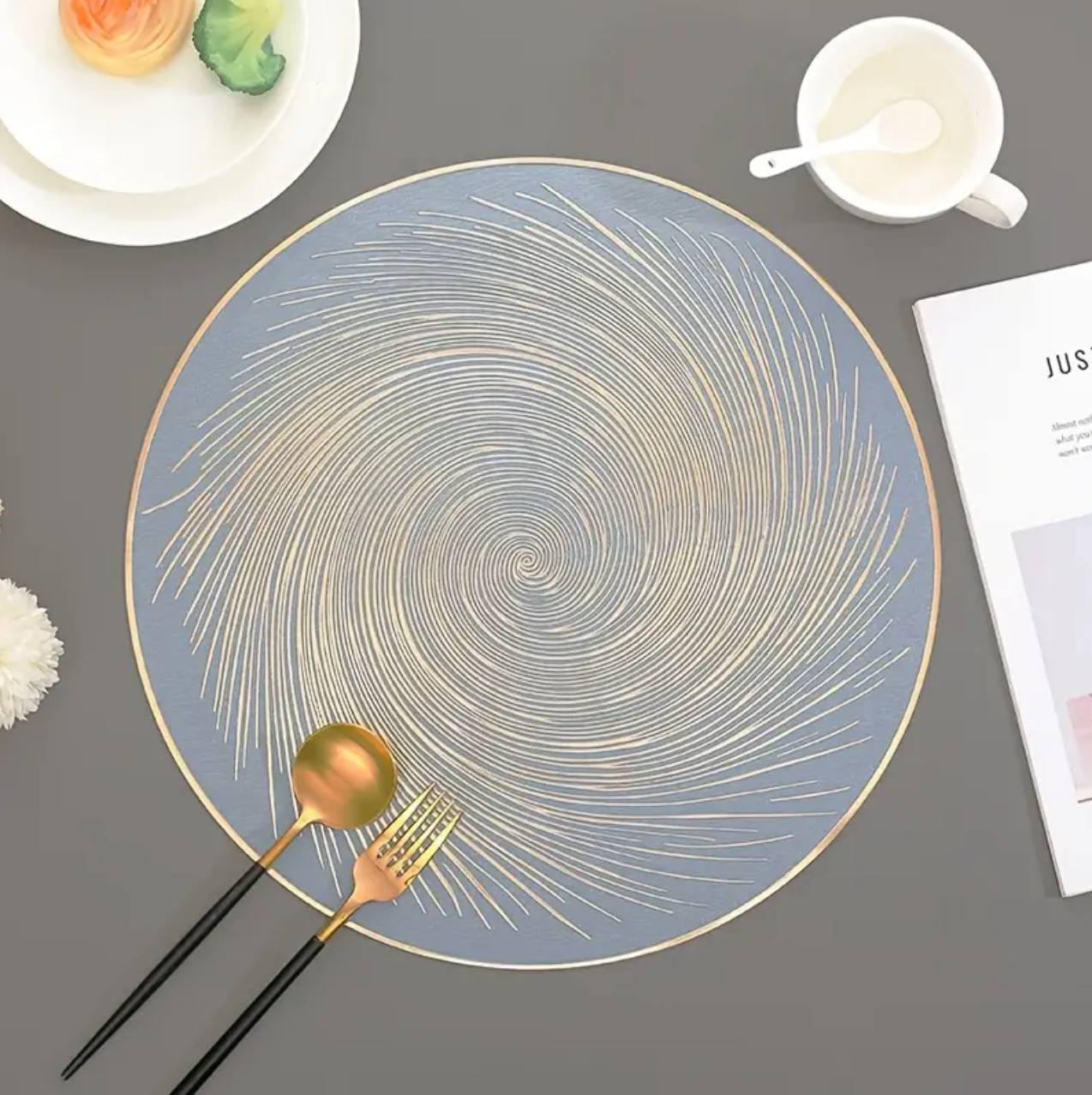 6pcs pvc non-woven, waterproof table mats