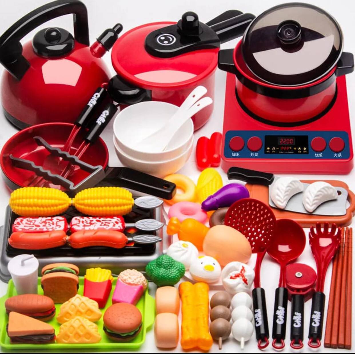 61pcs kids kitchen cookware playset toy set for cooking