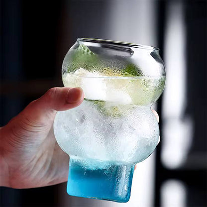 Unique Gourd shape Design glass water cup 6pc