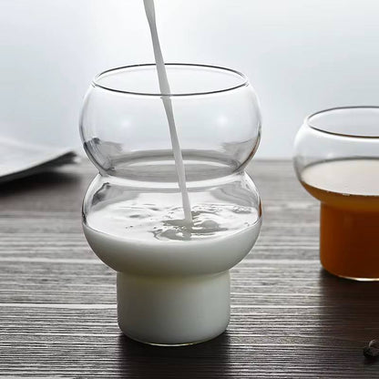 Unique Gourd shape Design glass water cup 6pc