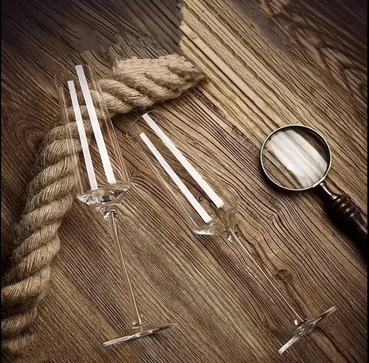 6pcs Luxury Crystal Champagne Glasses